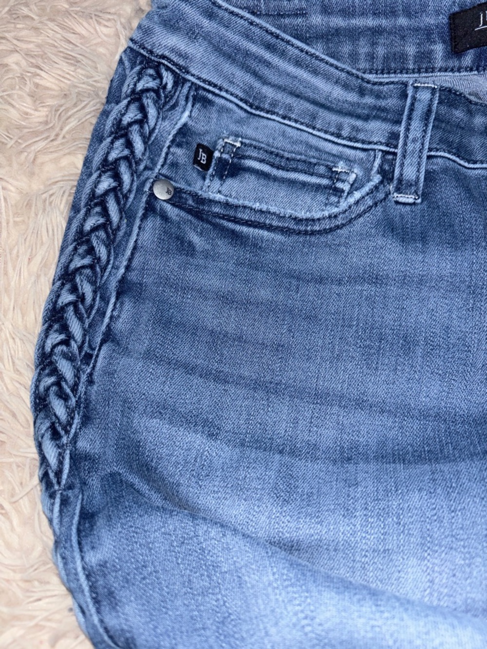Judy Blue Women’s Jeans with Side Braid Detail - Picture 3 of 6